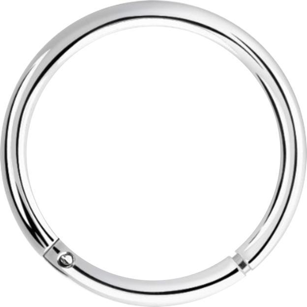 Star Piercing Micro Segmentring klappbar silber Rhodium überzug (ohne Messing, 925 Sterlingsilber)