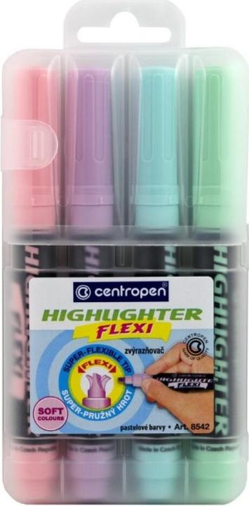 Produktbild Centropen Flexi Pastell Textmarker 4 Stk.