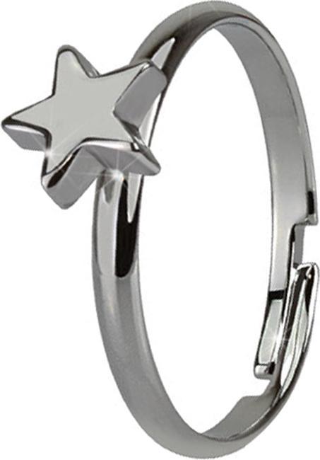 Produktbild Star Piercing Ring mit Stern dunkelsilber (Messing)