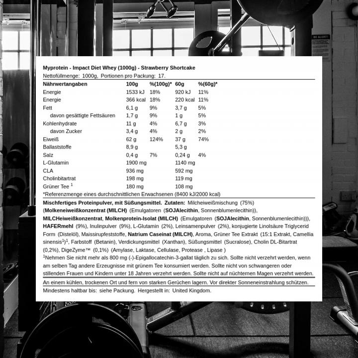 Actual product image MyProtein Impact Diet Whey (1Kg Bag) (Strawberry shortcake, 1 pcs., 1000 g)