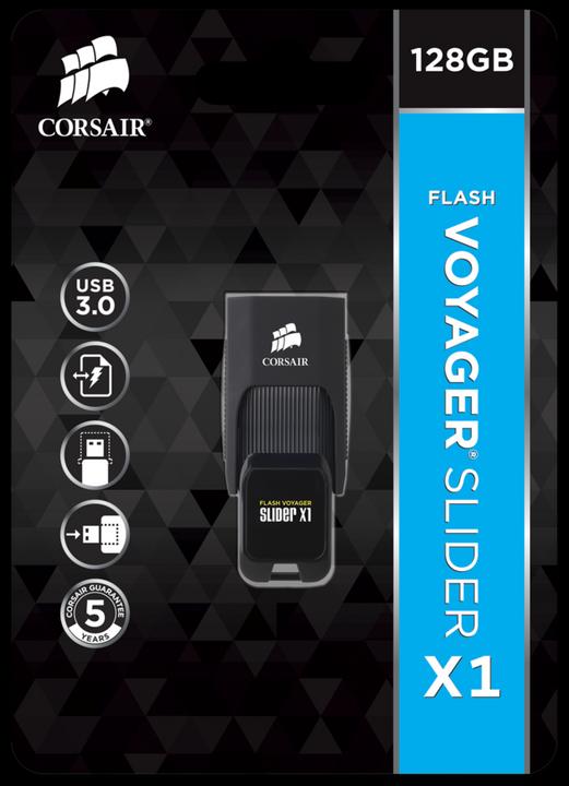 Image du produit Corsair Flash Voyager Slider X1 (128 Go, USB-A)