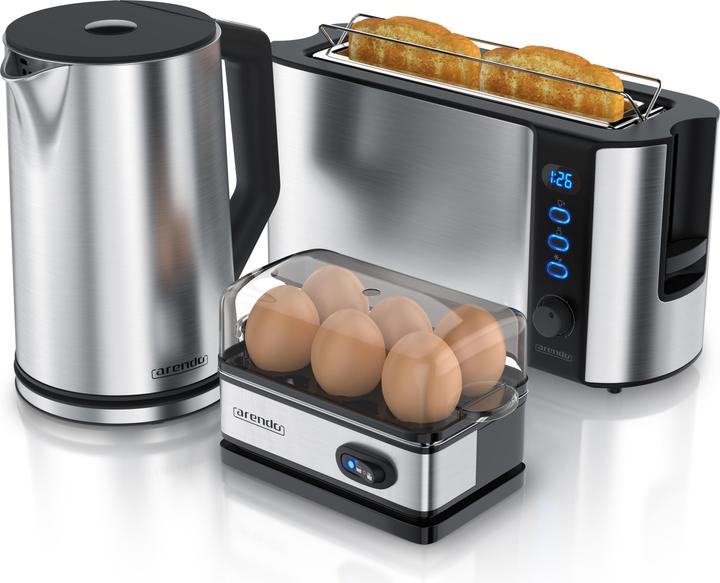 Immagine prodotto Arendo Set per la colazione, bollitore da 1,5 l con selezione della temperatura, tostapane a 2 fette e