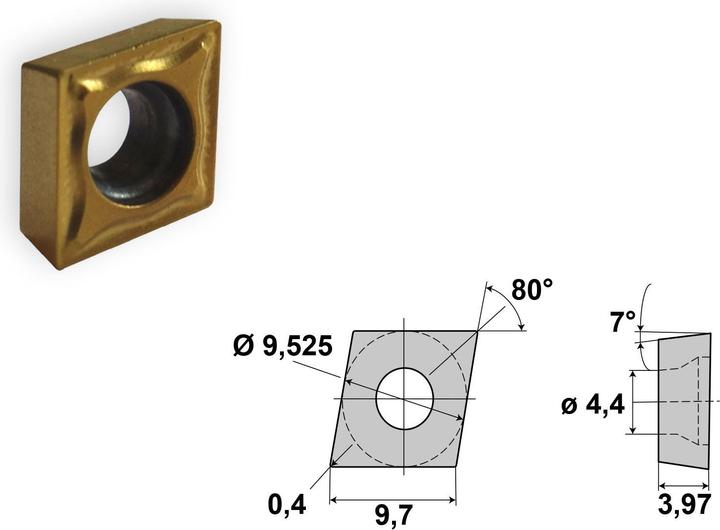Actual product image Paulimot Drehmeissel mit Schneidplatte 14 x 14 mm SCLCL1414H09