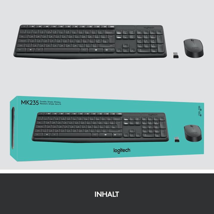Produktbild Logitech Mk235 (CH, Kabellos)