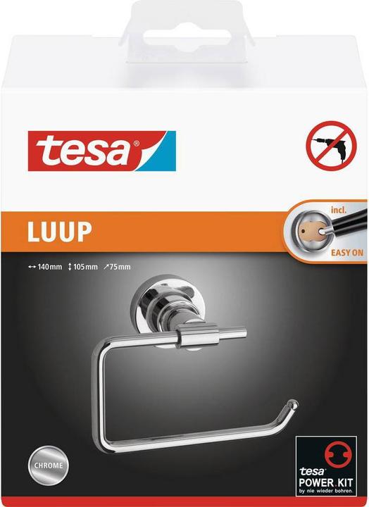 Produktbild tesa LUUP Toilettenrollenhalter inkl. Klebelösung ohne Bohren
