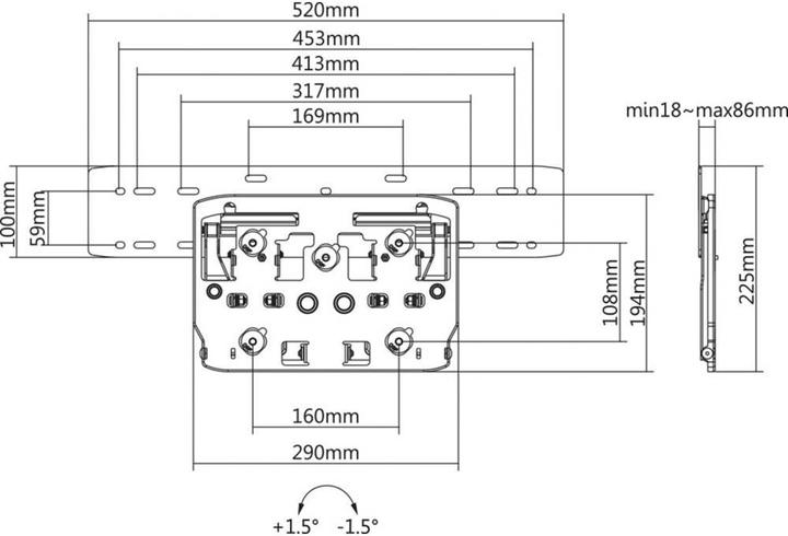 Produktbild myWall TV Wandhalterung Neigbar+Schwenkbar, Rotierbar (Wand, 75", 50 kg)