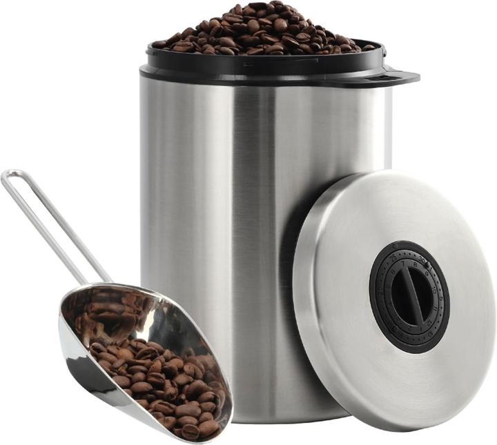 Immagine prodotto Xavax barattolo per caffè/tè Barattolo in acciaio inox per 1 kg di caffè in grani, con misurino (1 l)