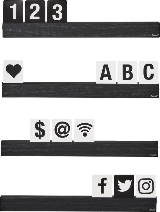Actual product image Securit Buchstabenleiste schwarz (1.5 x 35.5 x 30 cm)