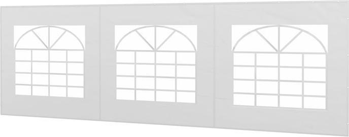 Actual product image Swisshandel24 Seitenteil mit Fenster, Seitenwand für Pavillon ca. 6 x 2 m Seitenplane Ersatzwand für Partyzelt, We (600 cm, 597 cm)