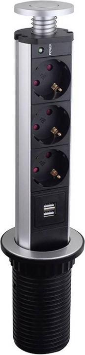 Produktbild LEDmaxx Steckdosenturm (3 x, CEE 7/3, USB-A, 1.80 m)