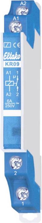 Actual product image Eltako el relay 12V UC. 1 NO contact potential free 6A/250V AC.