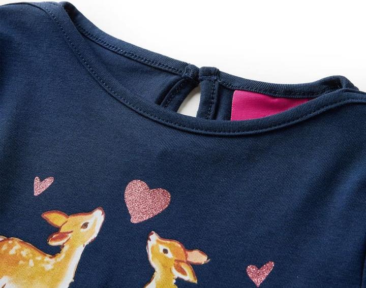 Produktbild VidaXL Kinder-Langarmshirt Marineblau 116,Material: 95 % Baumwolle (116)