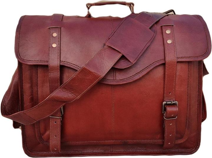 Produktbild Only-Bags.Store Leder-Messenger-Tasche, Personalisierte Laptop-Tasche, Herren-Aktenkoffer-Tasche