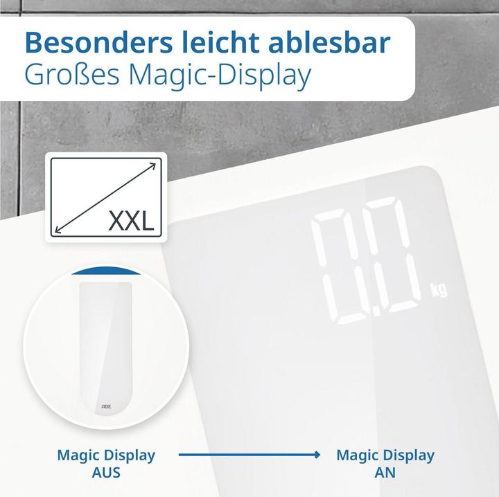 Produktbild ADE Personenwaage Allegra Weiss, Displaytyp: LED, Digital (180 kg)