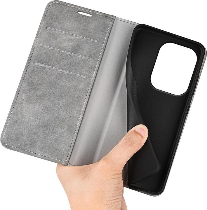 Actual product image Cover-Discount Poco M6 Pro / Redmi Note 13 Pro 4G - Stand Case grey (Xiaomi Redmi Note 13 Pro 4G)