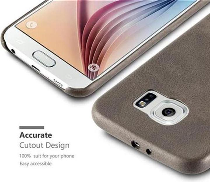 Image du produit Cadorabo Couverture rigide en similicuir avec structure (Samsung Galaxy S6)