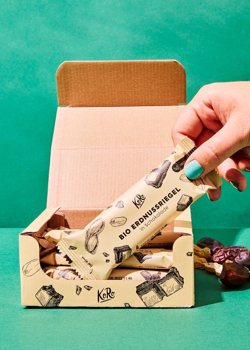 Image du produit KoRo Barre de cacahuètes bio enrobée de chocolat (1 pcs, 600 g)