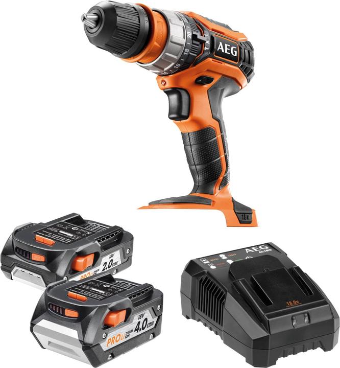 AEG Trapano a percussione a batteria BSB18C2XLI-X02C 18V incl. 1x batteria 18V / 2.0 Ah PRO, 1x 18V / (Batteria ricaricabile)