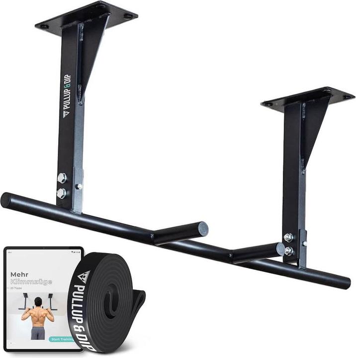 Actual product image Pullup & Dip Klimmzugstange Decke inkl. Klimmzugband und Schrauben