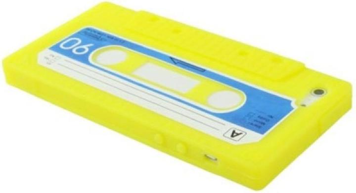 Actual product image König Design Silicone Case Retro Cassette for Mobile iPhone 5 & 5s Yellow (Apple iPhone 5)