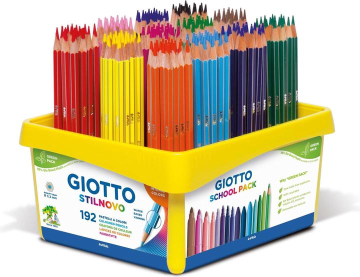 Actual product image Giotto Stilnovo coloured pencils school set 192 pieces, multicoloured (Multicoloured, 192 x)