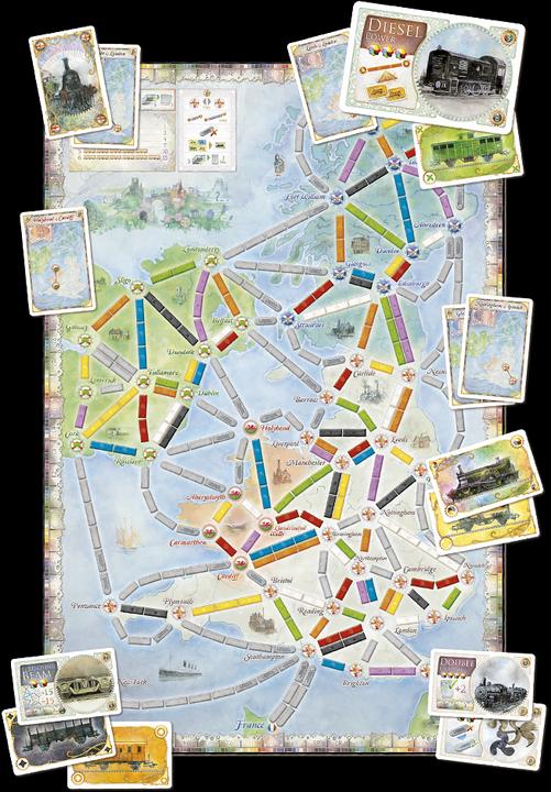 Produktbild Days of Wonder Zug um Zug: Vereinigtes Königreich Erweiterung (Deutsch, Englisch, Französisch)