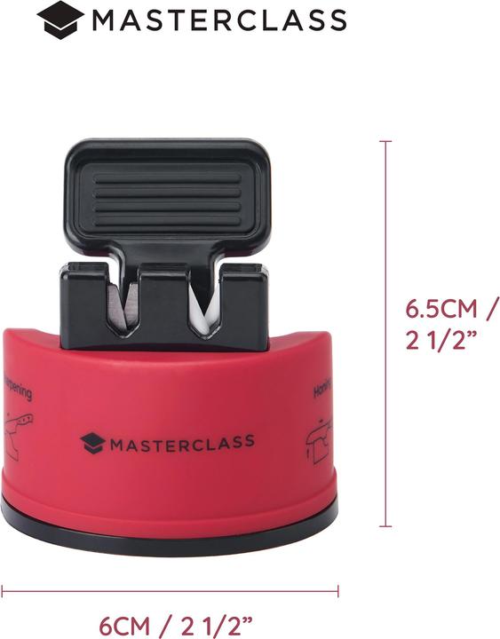 Actual product image Master Class MasterClass Smart Sharp Dual Knife Sharpener, Red
