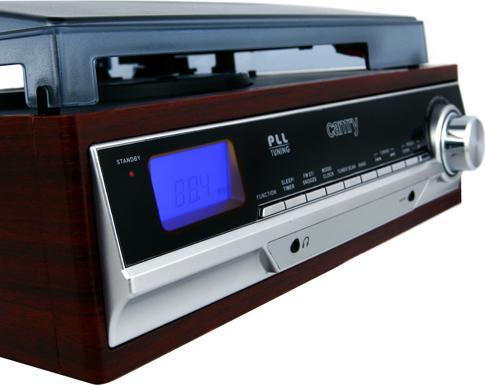Produktbild Camry CR 1113 Audio-Plattenspieler mit Riemenantrieb, Cappuccino, Chrom, Holz (Halbautomatisch)