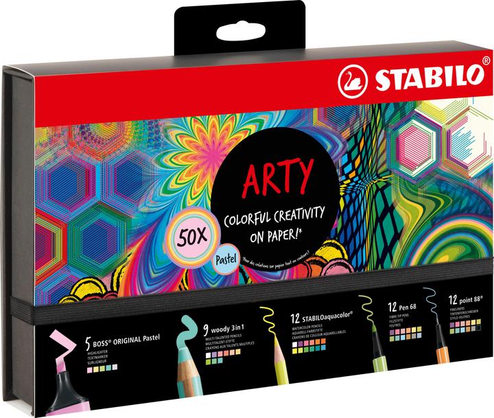 Actual product image STABILO Mixed Pastel Arty (Multicoloured, 50 x)