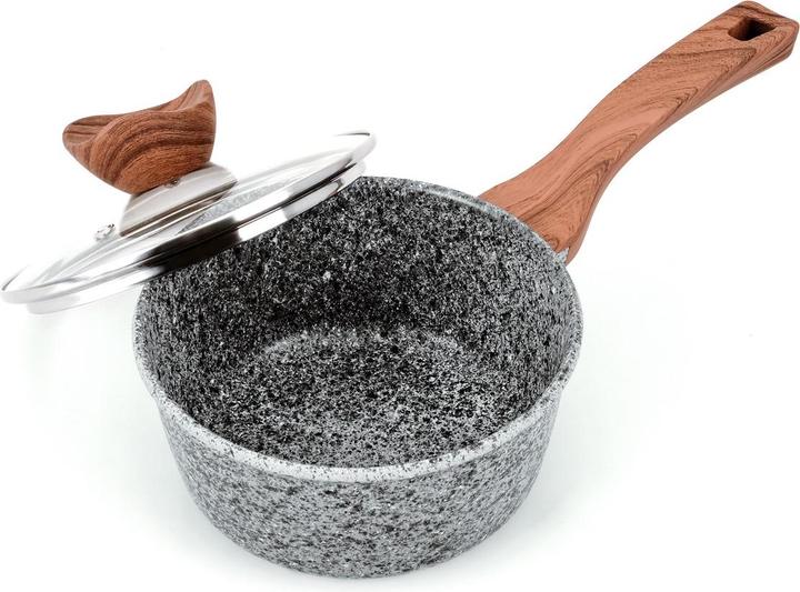 Produktbild Promis Pot set with brown handles, 8 items (GR (Kochtopf, Aluminium, Edelstahl)
