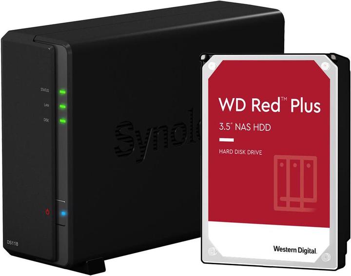 Synology Ds118 (1 x 3 TB, WD Red Plus)