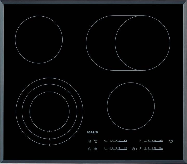 AEG HK 654070 FB Table de cuisson vitrocéramique 60cm autarcique à facettes 56x49cm (KP)