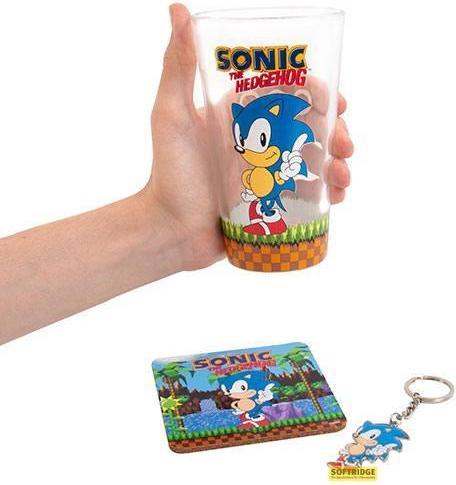 Actual product image Fizz Creations Sonic the Hedgehog mug, coaster and keychain set (250 ml, 1 x)