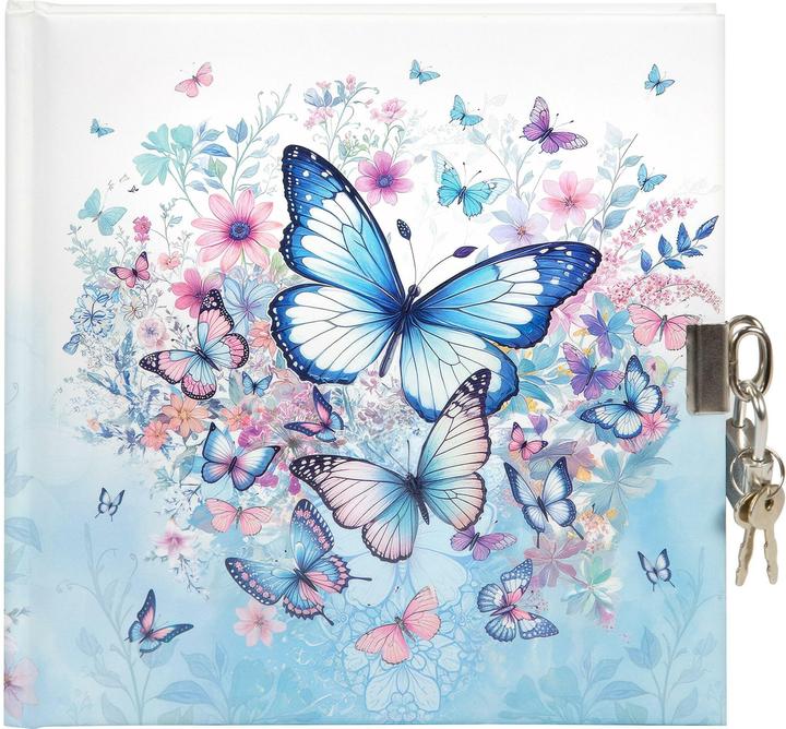 Actual product image Bruckner Brückner Tagebuch Schmetterling mit Schloss (16.5 x 16.5 cm)