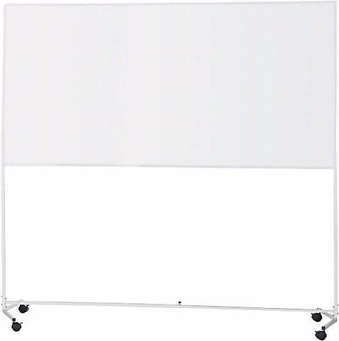 Image du produit eurokraft basic Tableau blanc avec châssis roulant, acier peint, l x h 2000 x 1000 mm. (200 x 100 cm)