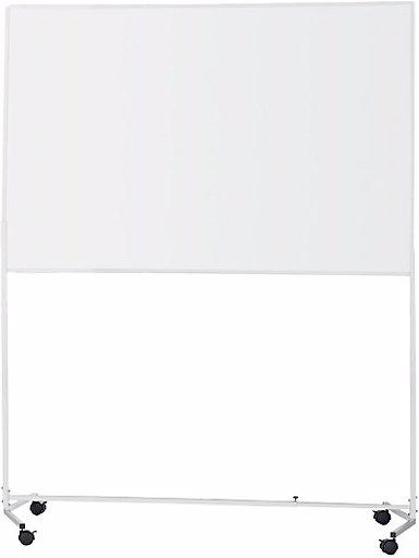 Produktbild eurokraft basic Whiteboard mit Fahrgestell, Stahl, beschichtet, BxH 1500x1000 mm (150 x 100 cm)