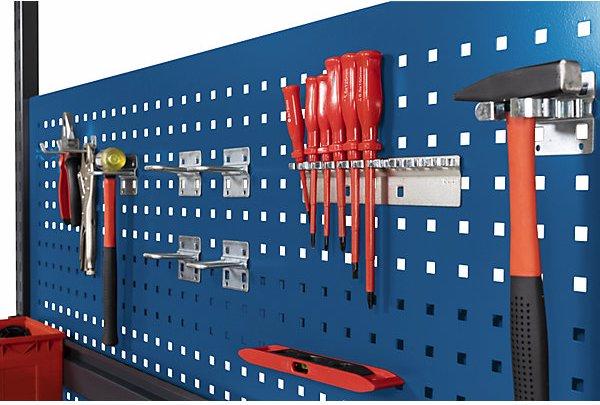 Immagine prodotto eurokraft basic Parete forata, per tavoli da lavoro modulari WT, per larghezza banco 1500 mm.
