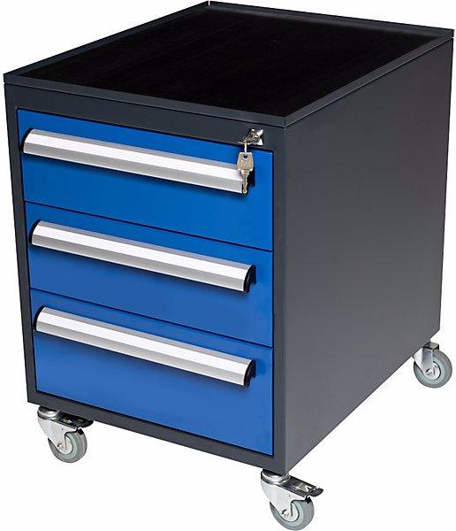Actual product image eurokraft basic Mobile drawer unit, for WT worktable system, 3 drawers (150/150/180 mm). (60 cm, 49 cm)