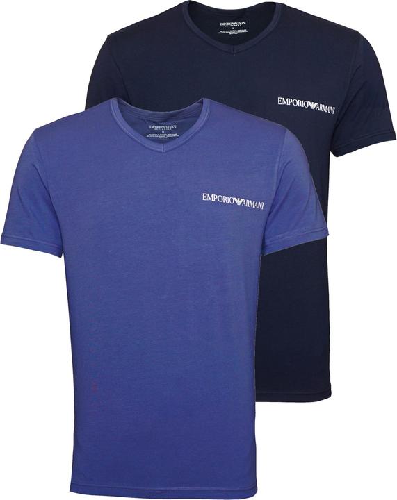 Actual product image Emporio Armani Shirt Basic-T-Shirts mit V-Ausschnitt und Logo-Print in Regular Fit (S)