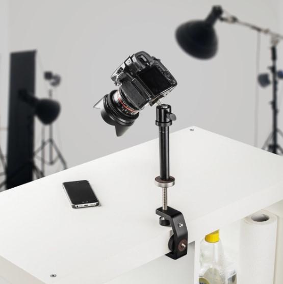 Actual product image Walimex pro per KX-25 tripod clamp with ball head (Stand clamp)