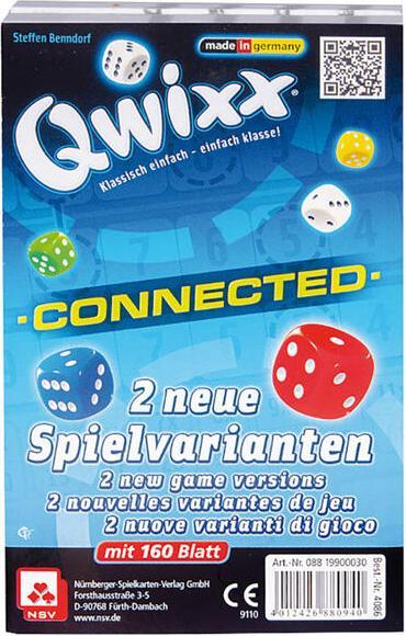 Actual product image Qwixx Connected additional blocks sheet (German)