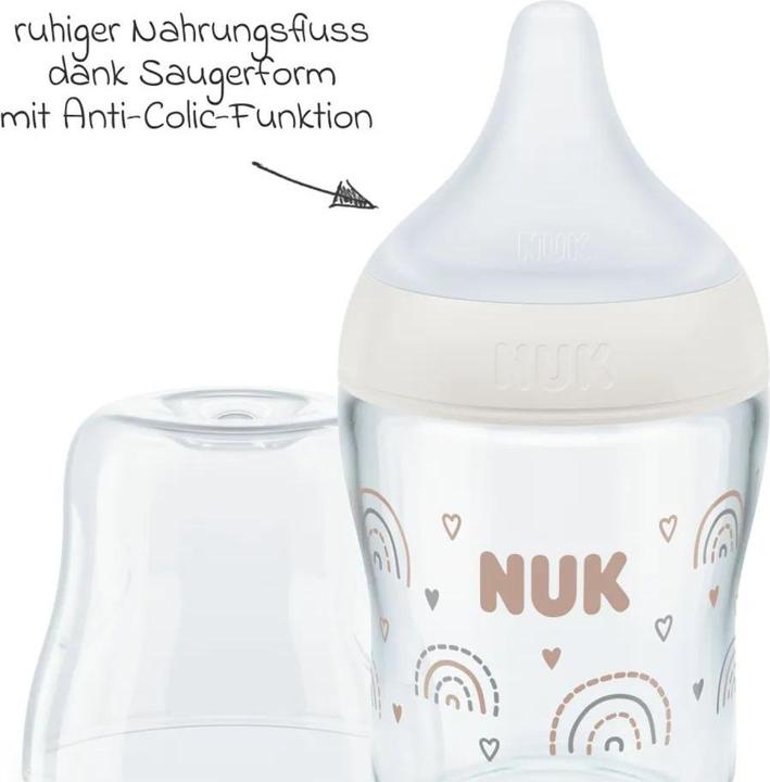 Produktbild NUK Babyflaschen Glas-Flasche 3er Pack Perfect Match 120 ml (120 ml)