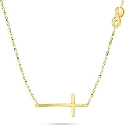 Brilio Silver - WomenÂ's Gold Plated Cross Necklace NCL89Y