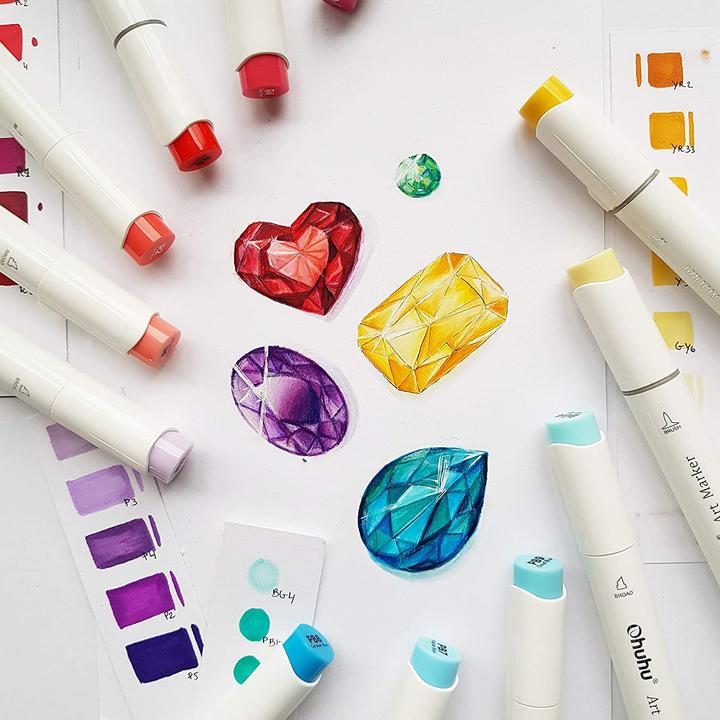 Produktbild Ohuhu Honolulu B Kunstmarker (Mehrfarbig, 48 x)