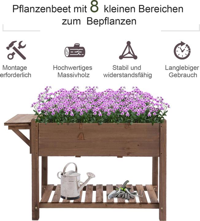 Produktbild Outsunny Hochbeet mit einer Aufteilung für 8 Bereiche