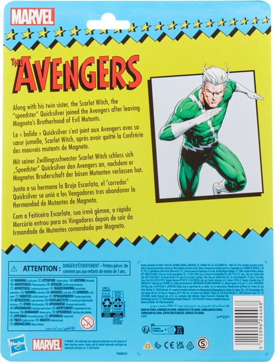 Produktbild Hasbro The Avengers Marvel Legends Retro Actionfigur Quicksilver 15 cm