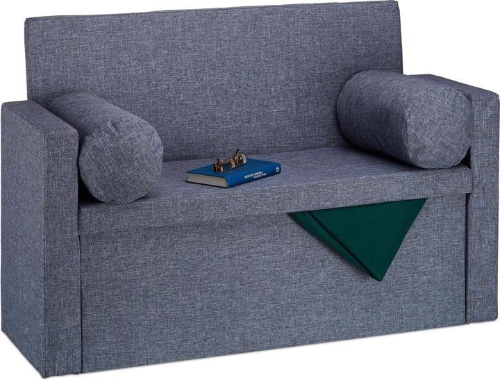 Actual product image Relaxdays Storage Bench with Backrest and Pillows (115 cm)