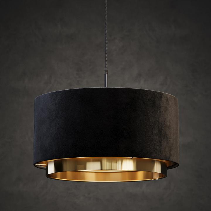 Actual product image Vichy Hängeleuchter Goldamo, Schwarz/Gold (E27)