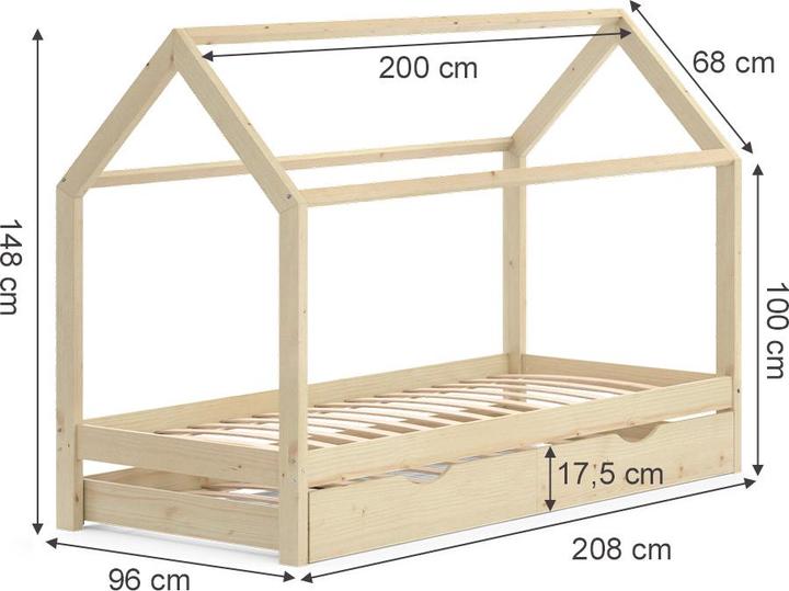 Actual product image VitaliSpa Hausbett Wiki (90 x 200 cm)