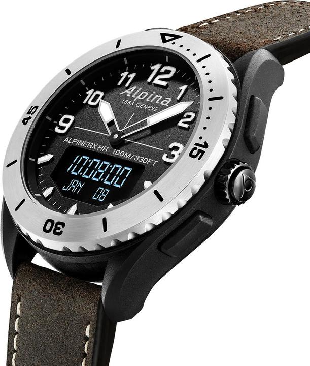 Produktbild Alpina Watch Alpiner X Alive (Digitaluhr, Schrittzähler, Uhr mit Schmuckstein, 45 mm)